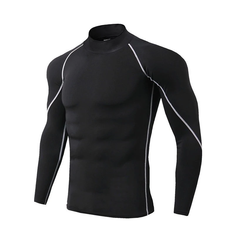 Men Compression Running T Shirt Fitness Tight Long Sleeve Sport tshirt Training Jogging Shirts Gym Sportswear Quick Dry rashgard