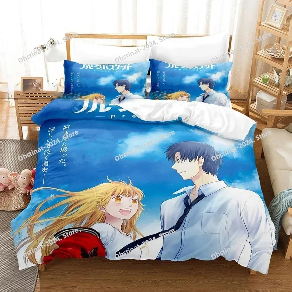 Top Anime Fruits Basket Bedding Set Boys Girls Twin Queen Size Duvet Cover Pillowcase Bed Kids Adult For Home Textileextile