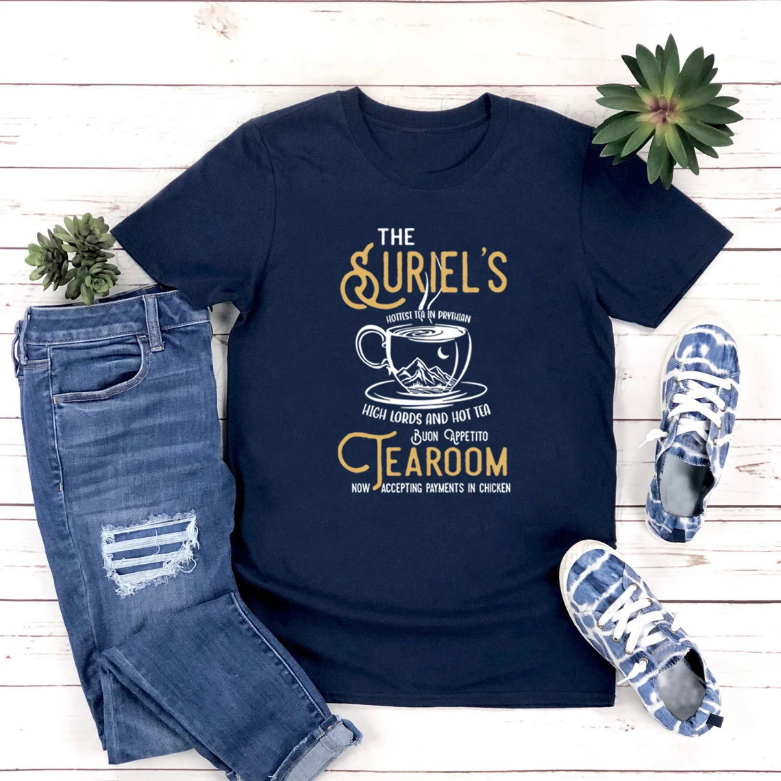 The Suriel's Tearoom Shirt Gift for Book Lovers Book Aesthetic Tee Acotar T-shirt Bookish T Shirt City of Starlight Tshirt Top