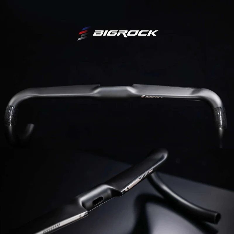 BIGROCK T1000 Carbon Fiber Split Road Handlebar 31.8MM 360/380/400/420MM Carbon Fiber Road Bike Handlebar Bicycle Parts