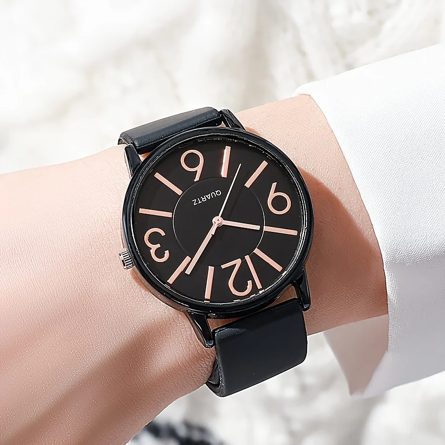 Fashion Arabic Dial Women's Quartz Watch Minimalist Silicone Strap Casual Wristwatch for Girls Students Reloj Mujer image 4