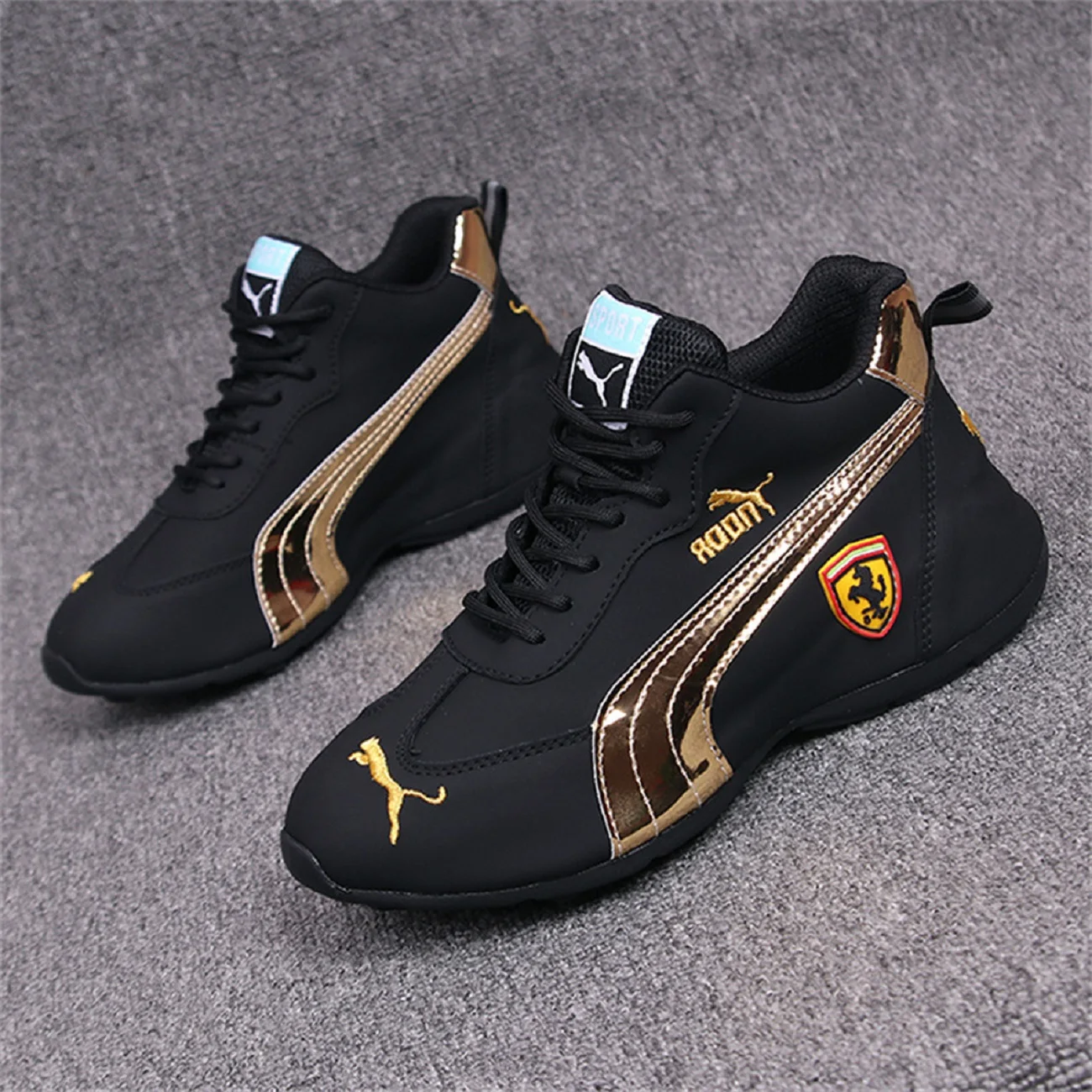 Men's leather surface casual shoes; low-top sports shoes; comfortable white shoes; soft sole men's shoes; new style