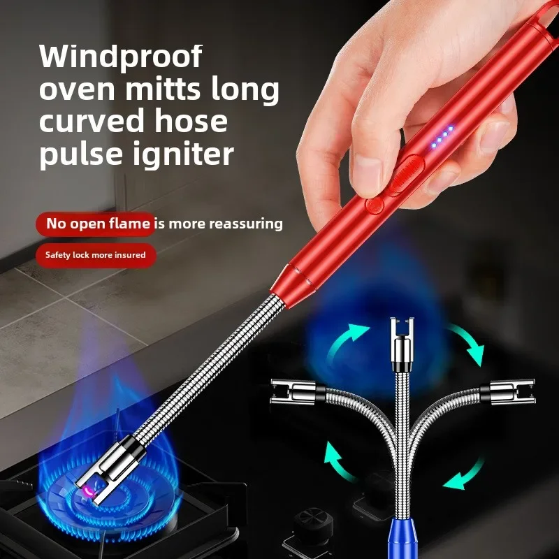 New Portable Kitchen Aromatherapy Candle Gas Stove Charging USB Lighter Ignition Gun Pulse Lighting Igniter Wholesale