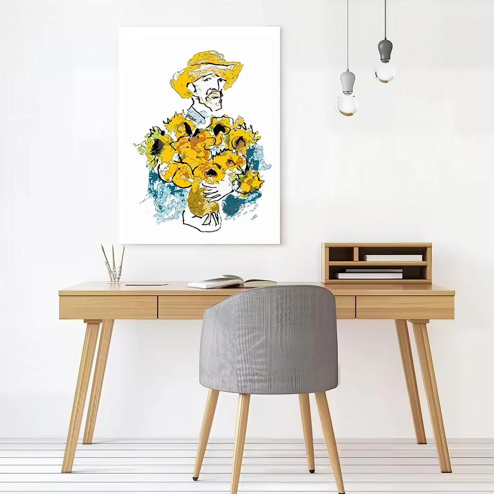 Van Gogh Canvas Wall Arts Poster Customizable Pictures Printing for Room Specialty and Themed Home Decor Items Gamer Decoration