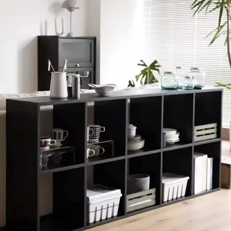 

Simple lattice cabinet, bookshelf, floor shelf, low cabinet, bookcase, living room shelf, home bookshelf, free combination