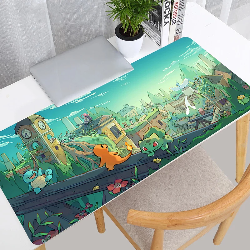 Large Gaming Mouse Pad Pokemon Pikachu durable Anime PC Computer Gamer Desk Mat For CS GO LOL XXL Laptop Kawaii Mousepad