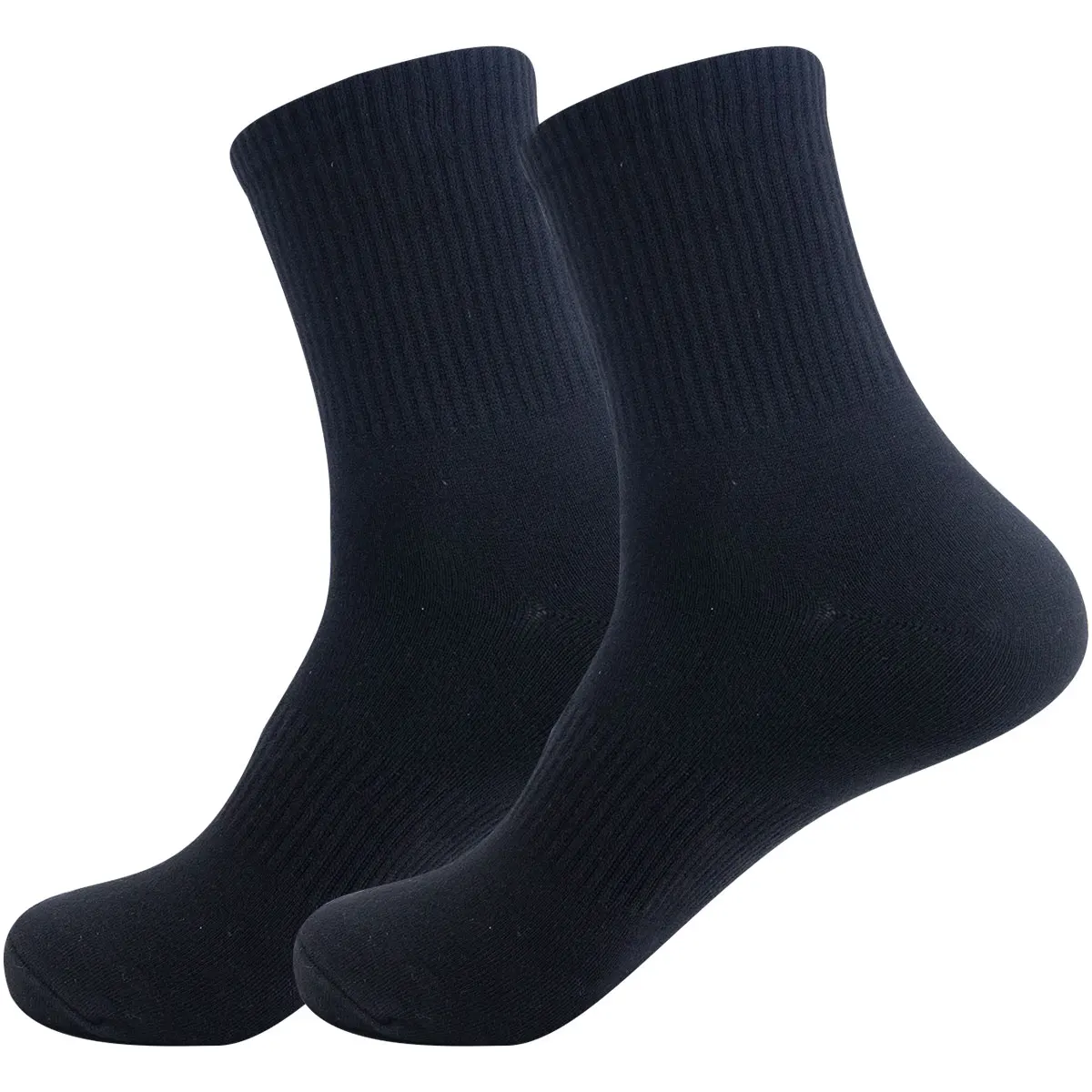 1 pair of new black and white solid football socks, basketball socks, yoga socks, sports socks, outdoor sports socks