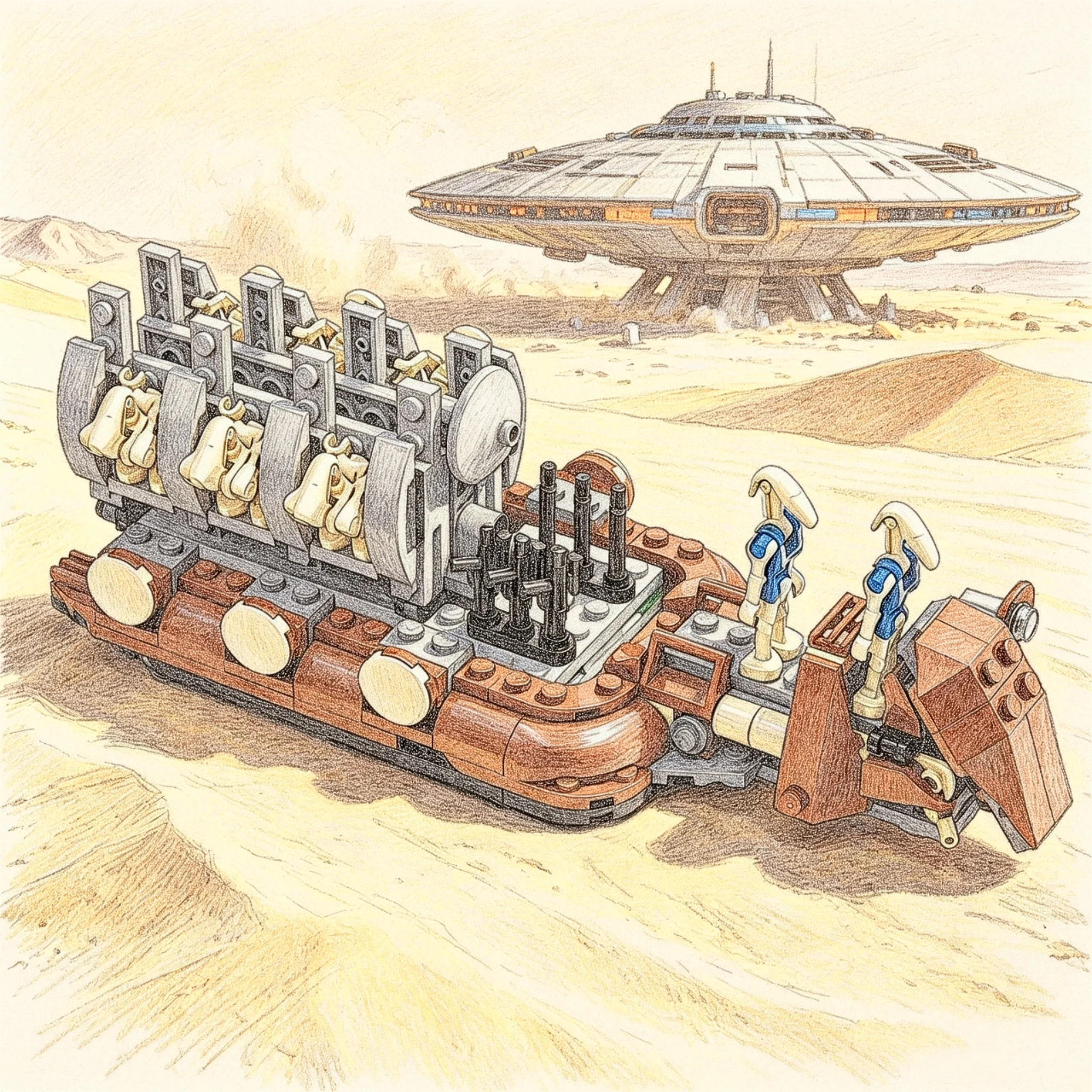 2026 Modèle de construction MOC de transporteur de briques créatif et de soldat canard, thème combat spatial, jouet pour adultes (hommes et femmes), idéal pour les fêtes et les anniversaires