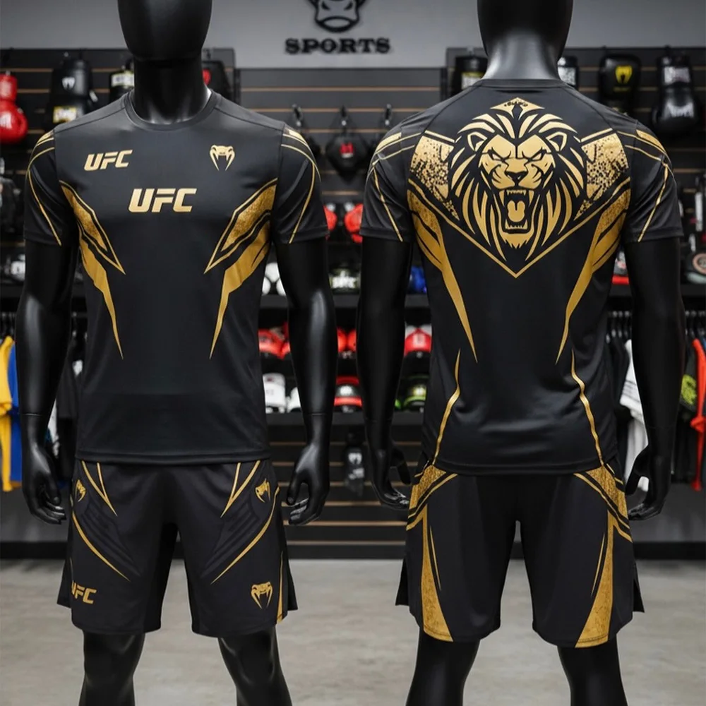 

Летняя новинка: футболка UFC MMA Edition для мужчин, с принтом «Король Лев», оверсайз, для единоборств в октагоне, влагоотводящая, для бега