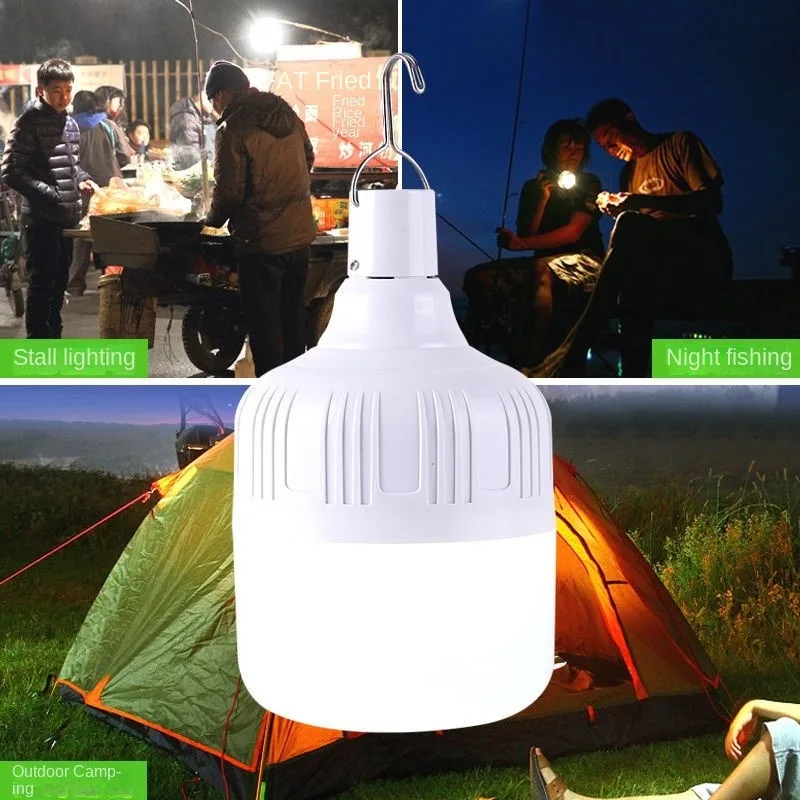 USB Rechargeable LED Emergency Lights Outdoor Camping Light Portable Tent Hanging Lamp Emergency Lighting Bulb Equipment