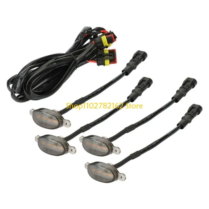 

547B Waterproof LED Front Grille Lights Amber Running Light Universal for Trucks SUVs