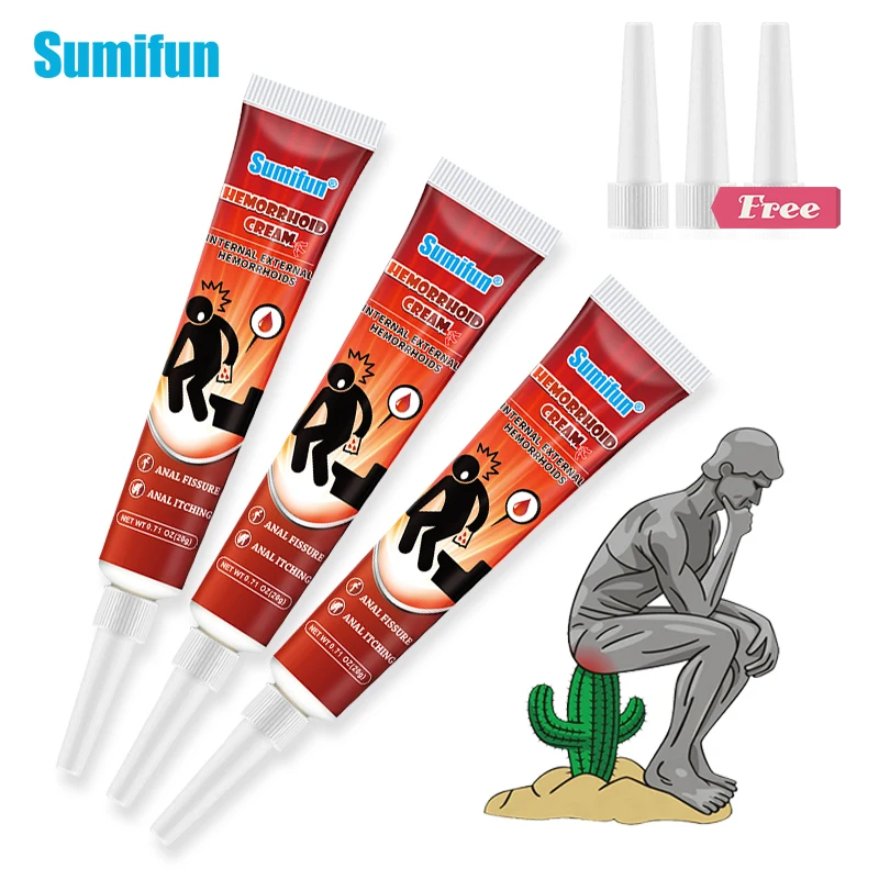 

1/2/3pcs Medical Hemorrhoid Ointment Relieve Pain Anal Bleeding Swelling Anal Fissure Hemorrhoids Cream Bacteriostatic Plaster