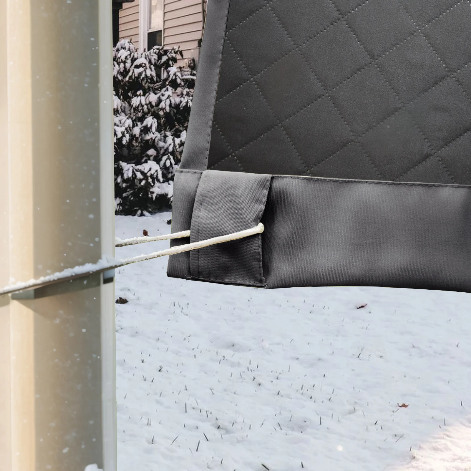 ม่านกันลมสำหรับฤดูหนาวกลางแจ้งกันลมกันน้ำม่านประตูทนทานป้องกันรังสียูวีสำหรับระเบียงซุ้มไม้เลื้อยห้องอาบแดดคาบาน่า