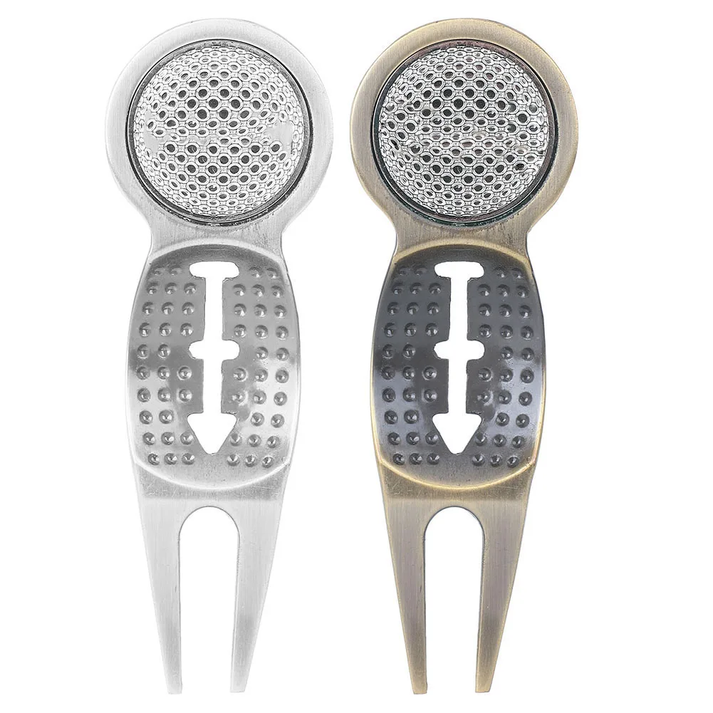 

Zinc Alloy Divot Repair Tool Magnet with Marker Line for Training Practicing Divot Repair Tool