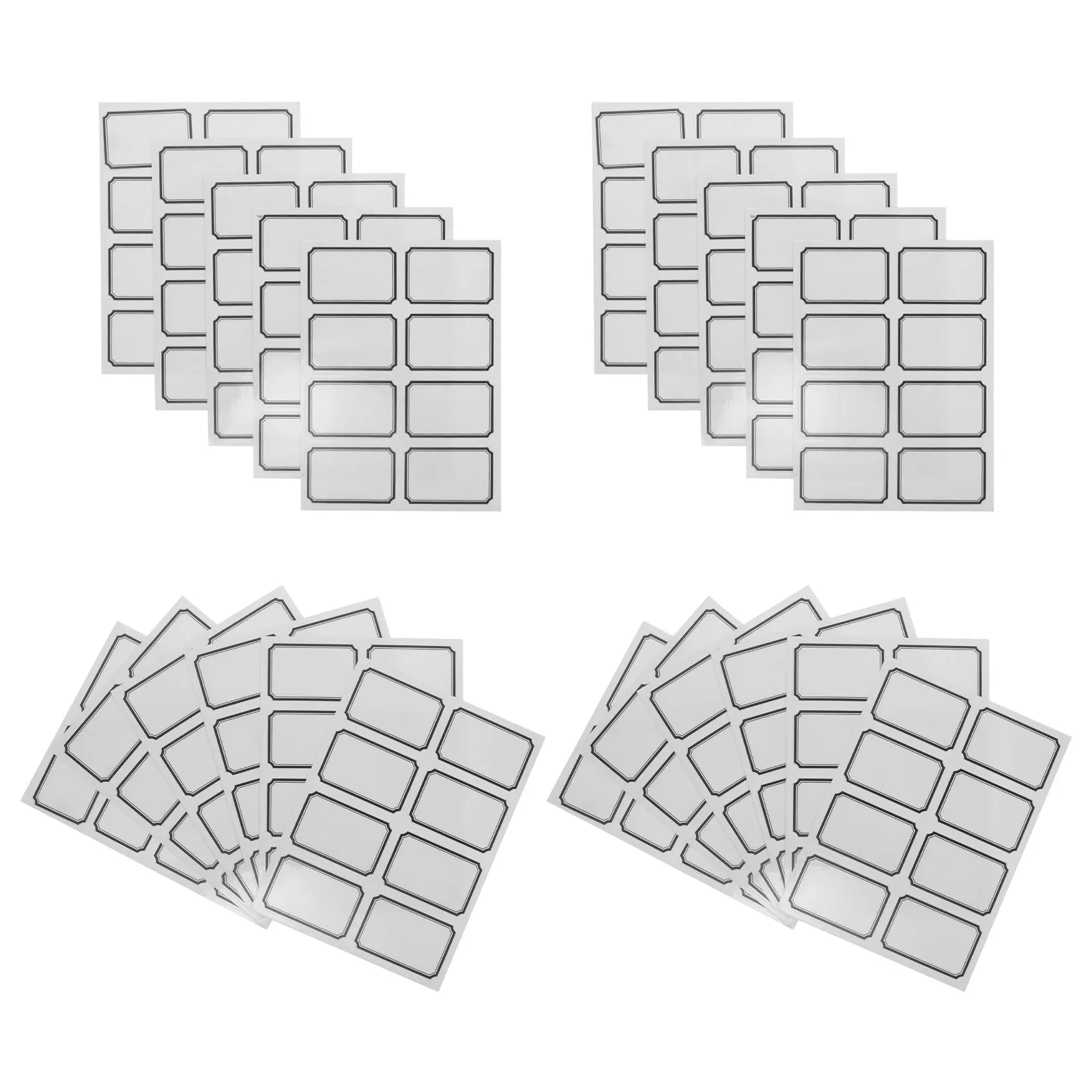 40 ورقة شفافة بولي كلوريد الفينيل ملصقات ملصقات ذاتية اللصق قابلة لإعادة الكتابة قابلة للإزالة لصناديق التخزين الجرار حاويات منظمة مخزن