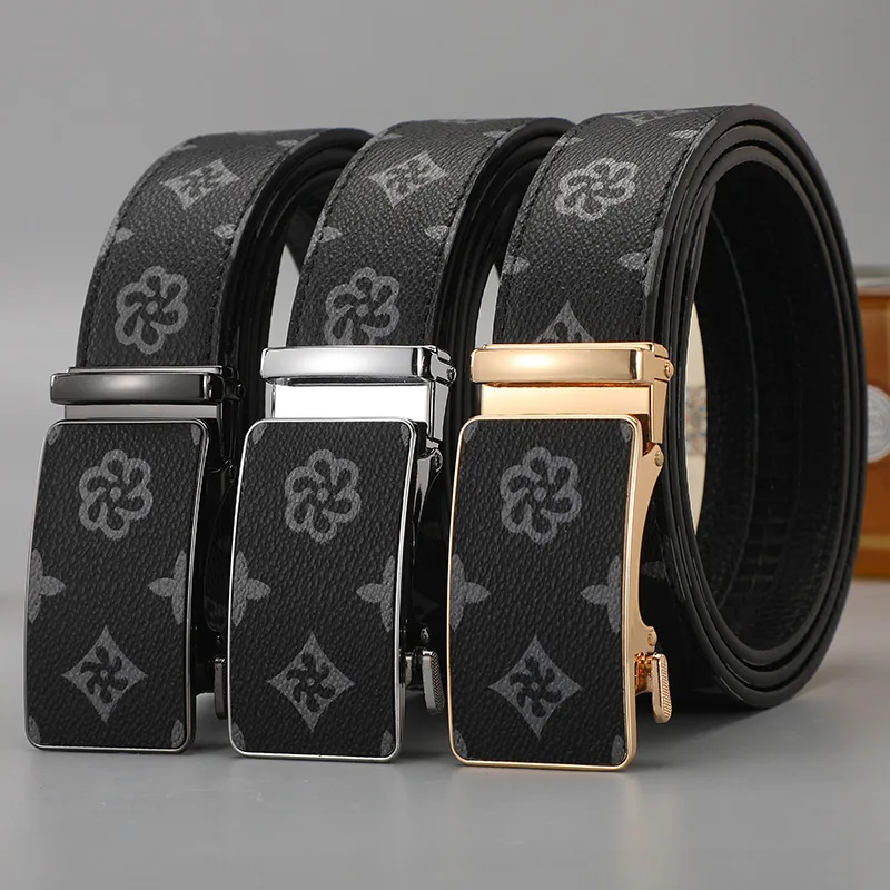 3.5cm Width Luxury PU Leather Designer Brand Men Outdoor Belt Soft Real Accessories Women Black Belt