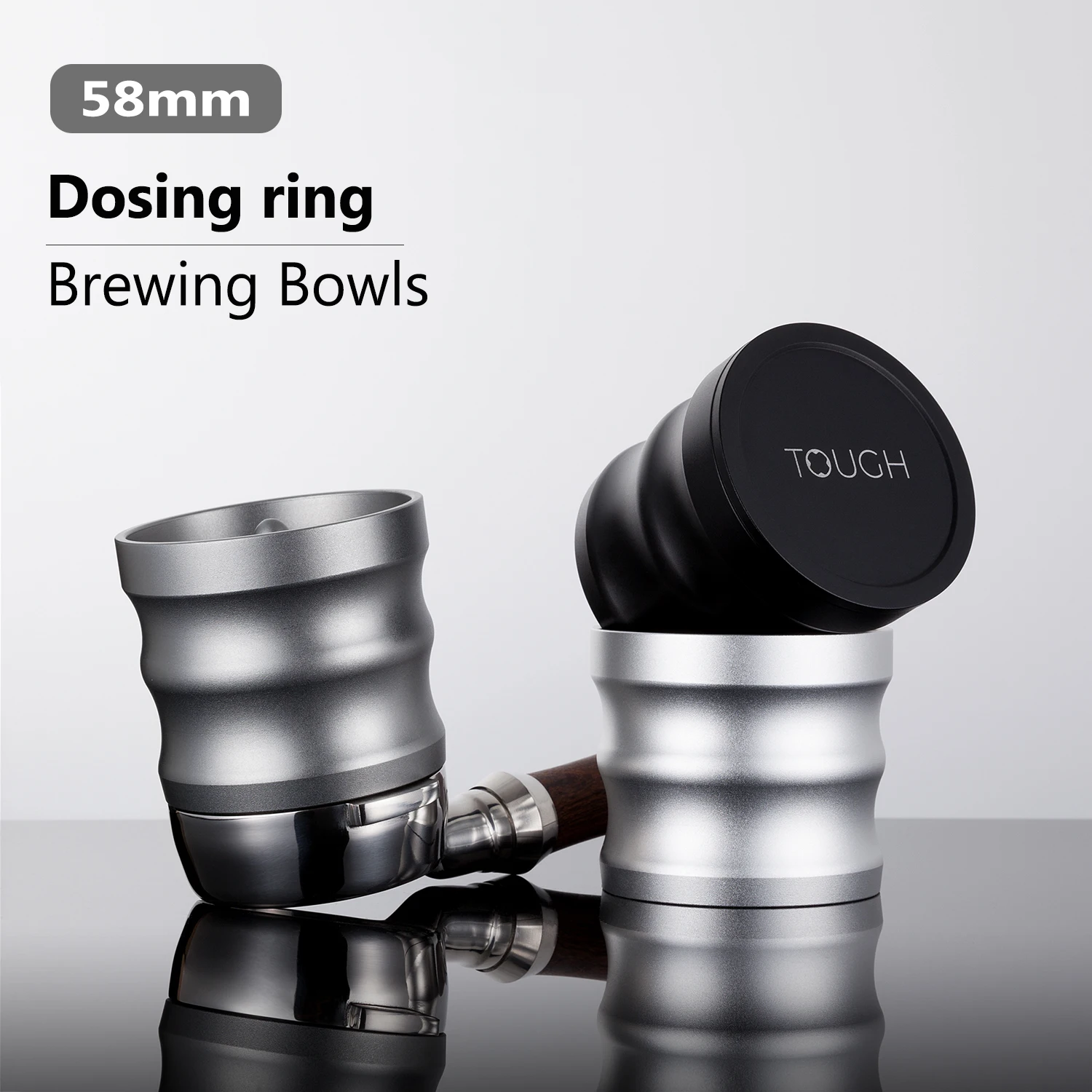 

Dosing Ring Brewing Bowls, Coffee Sniffing Mug, Powder Feeder Tank, Aluminum Alloy Coffee Tamper, Espresso Cafe Accessory, 58m