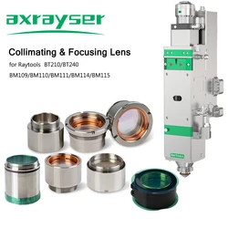 Raytools Laser Collimating & Focusing Lens with Holder Set for BT240 BM110 BM111 BM114 BM115 Fiber Cutting Head Parts