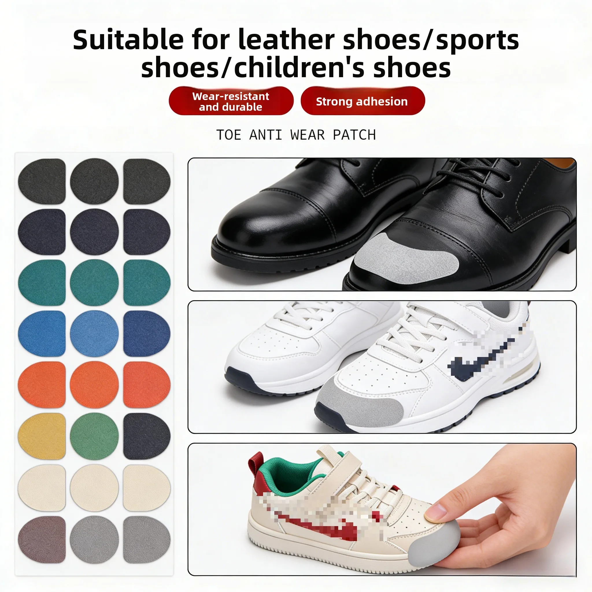 Soft Durable Shoe Nose Anti-wear Stickers Baby Shoes Front End Protection Repair Patch Kids Footwear Anti-scratch Repair Patches