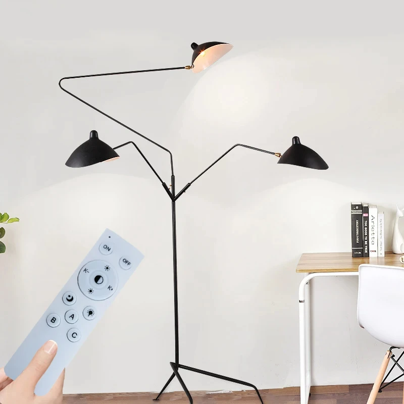 Designer Tripod Floor Lamp Adjustable Spider Arm Stand light Loft Industrial Living Room Bedroom Decor Indoor Lighting CX350LS