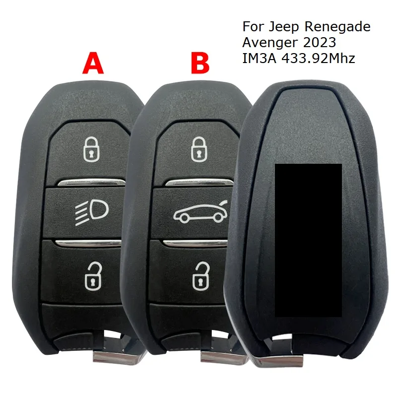 CN 086061   الأصلي IM3A مفتاح ذكي فوب 3 أزرار AES رقاقة 434 ميجا هرتز بدون مفتاح الذهاب ل Jeep Renegade المنتقم 2023