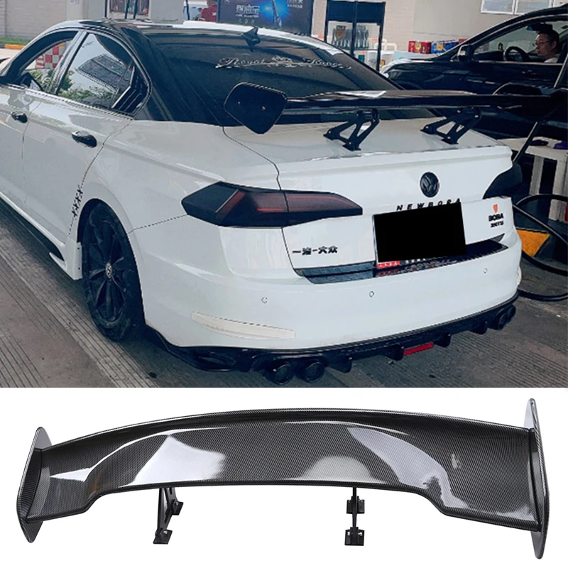 

rear spoiler For volkswagen scirocco carbon spoilers Vw bora mk5 universal 135cm 2024 highland Gt wing tuning auto Car Trunk