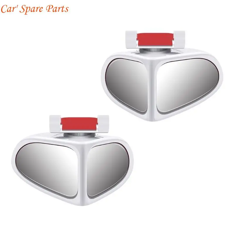 Y4UA Safe Drive Auxiliary Blind Spots Reflectors Glass 360 Degree Flexible Rotation High Definition Wide Lens for Car