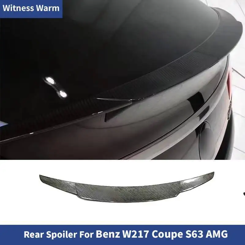 Becquet Arrière de Coffre de Voiture en Fibre de Carbone, Kit de Carrosserie pour Mercedes Benz Classe S W217 C217 2 Portes 2015-2020