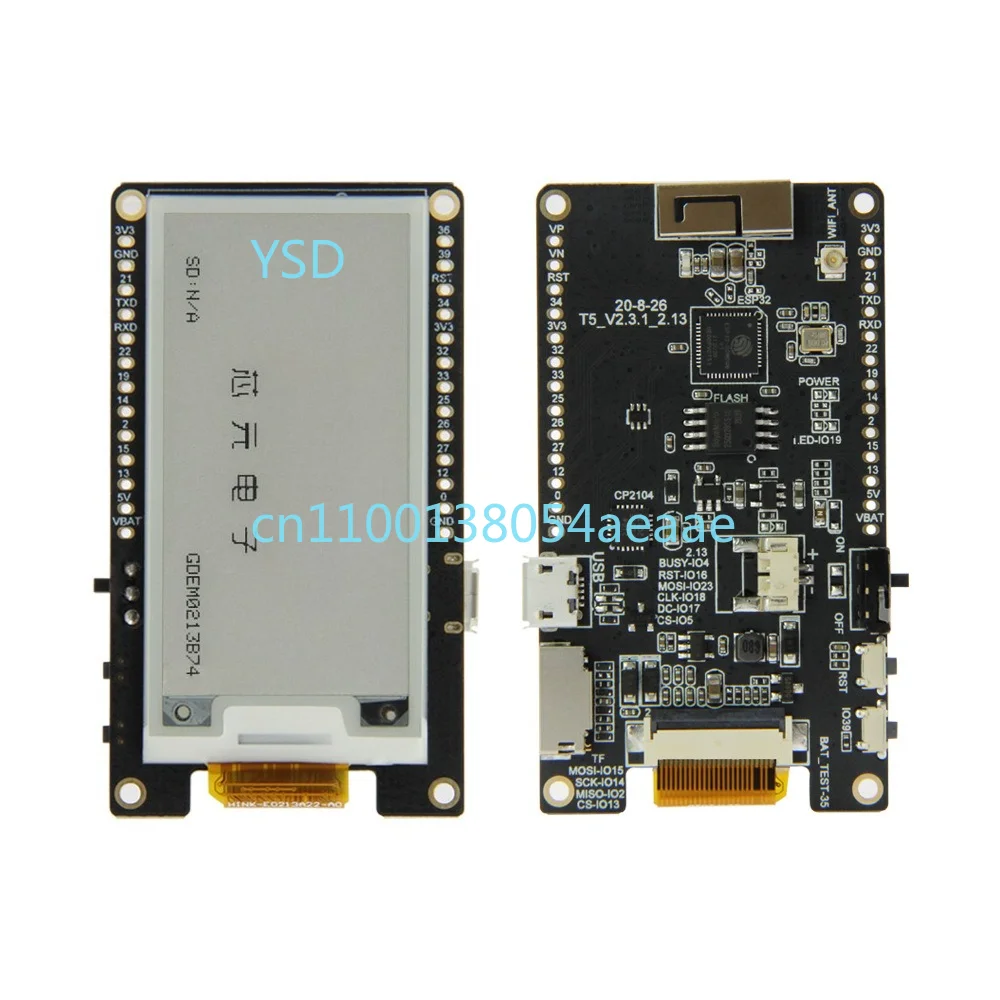 

Плата разработки T5 V3.2 ESP32 WiFi Bluetooth с дисплеем E-Paper (E-Ink) диагональю 2,13 дюйма