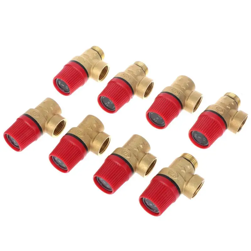 Brass Safety Pressure Relief Valve Heavy Duty Reinforced Body Pressure Stabilized for Home Hydronic Heating System