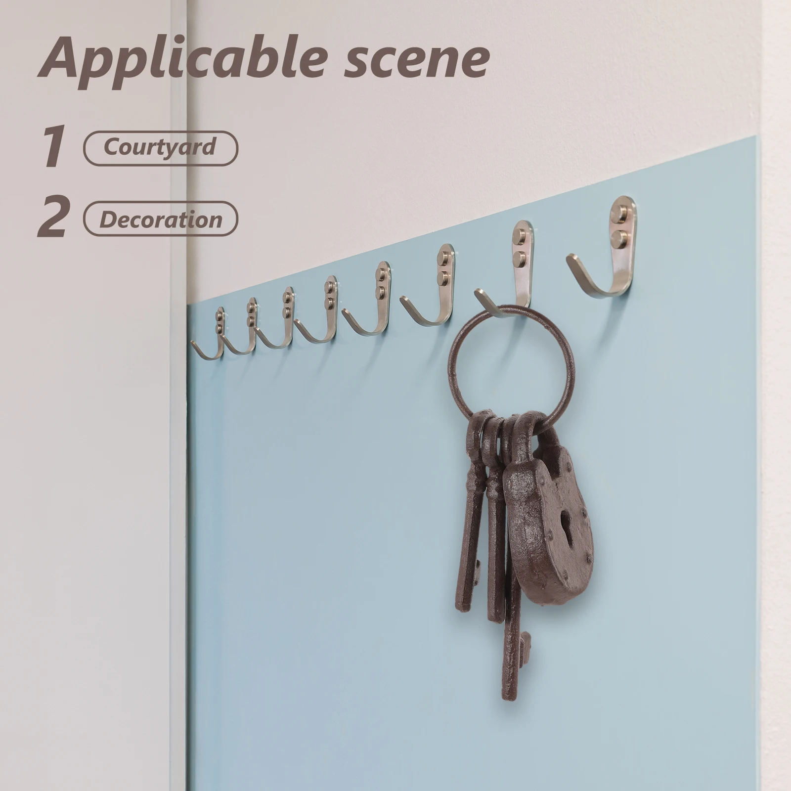 

Cast Iron Key Ring Decorations for Wall Hanging Ancient Vintage Home Garden Decor Cast Iron Key Set Retro Style