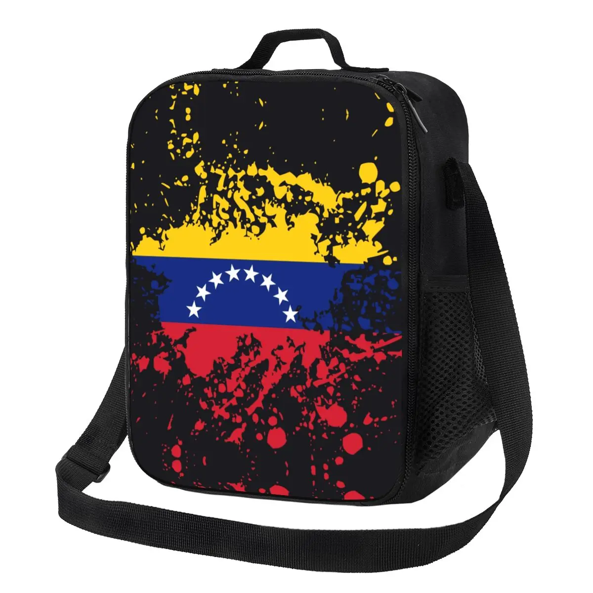 Sac à lunch personnalisé Venezuela Feel Ink Splatter pour hommes et femmes, glacière chaude, boîte à lunch isolée pour enfants, écoliers