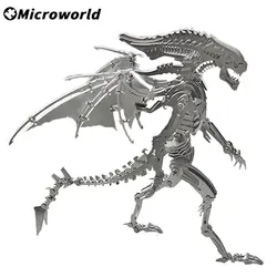 Microworld 3D Metal Puzzle Games Alien Models Kits Steel Warcraft DIY Assembled Jigsaw Birthday Toys Gifts For Home Decoration