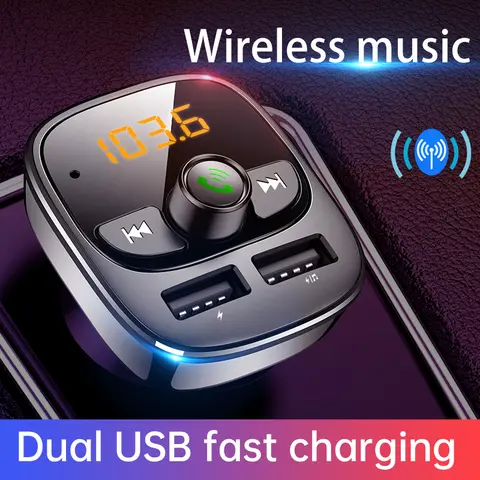 Lecteur Mp3 de voiture, transmetteur FM Bluetooth 5.4, adaptateur de chargeur de voiture, prise en charge double USB, carte TF et disque U, appel mains libres