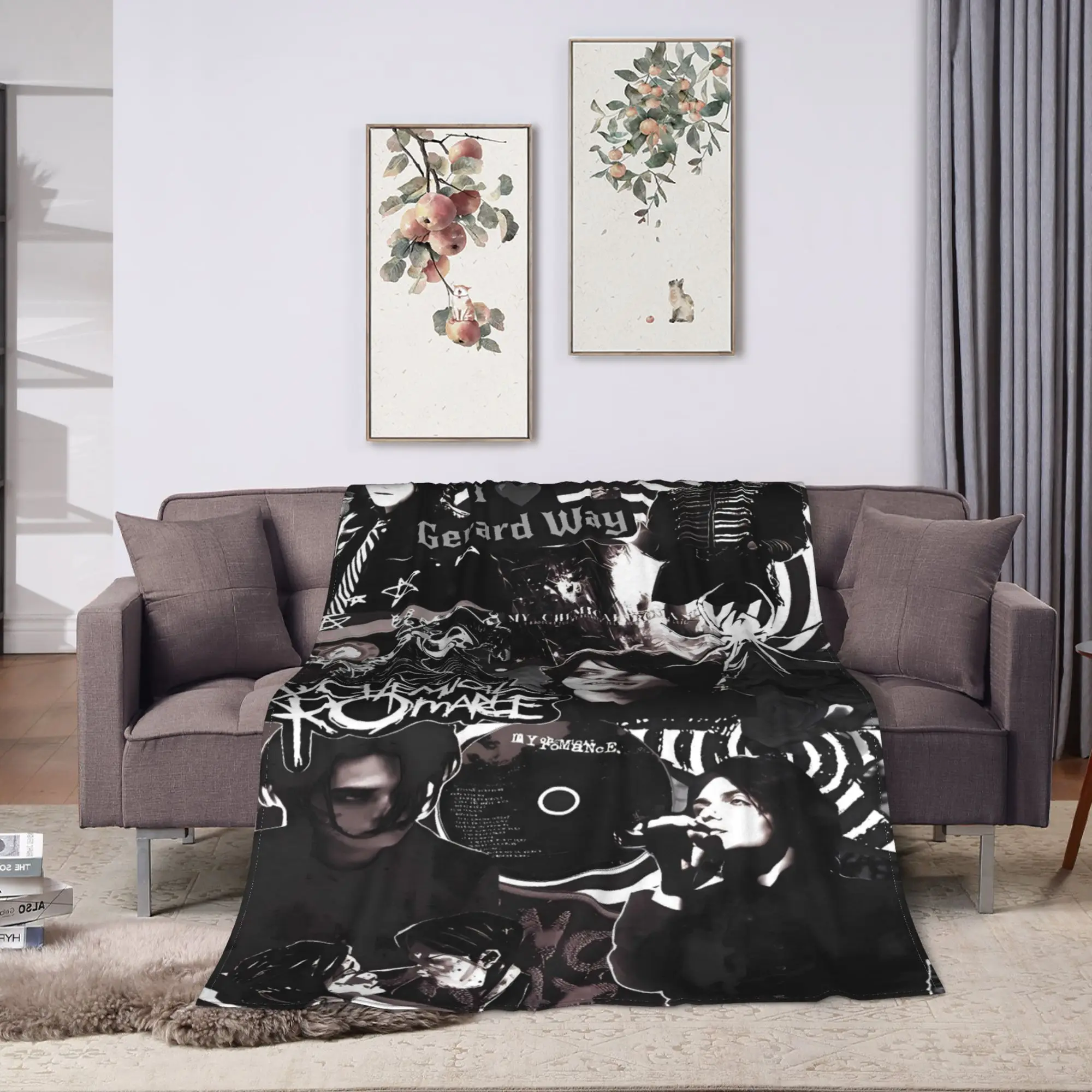 My Chemical Romance Flannel Blanket  Warm Soft Throw Blanket for Home Decor Camping Graphic Bedspread Sofa Bed Cover