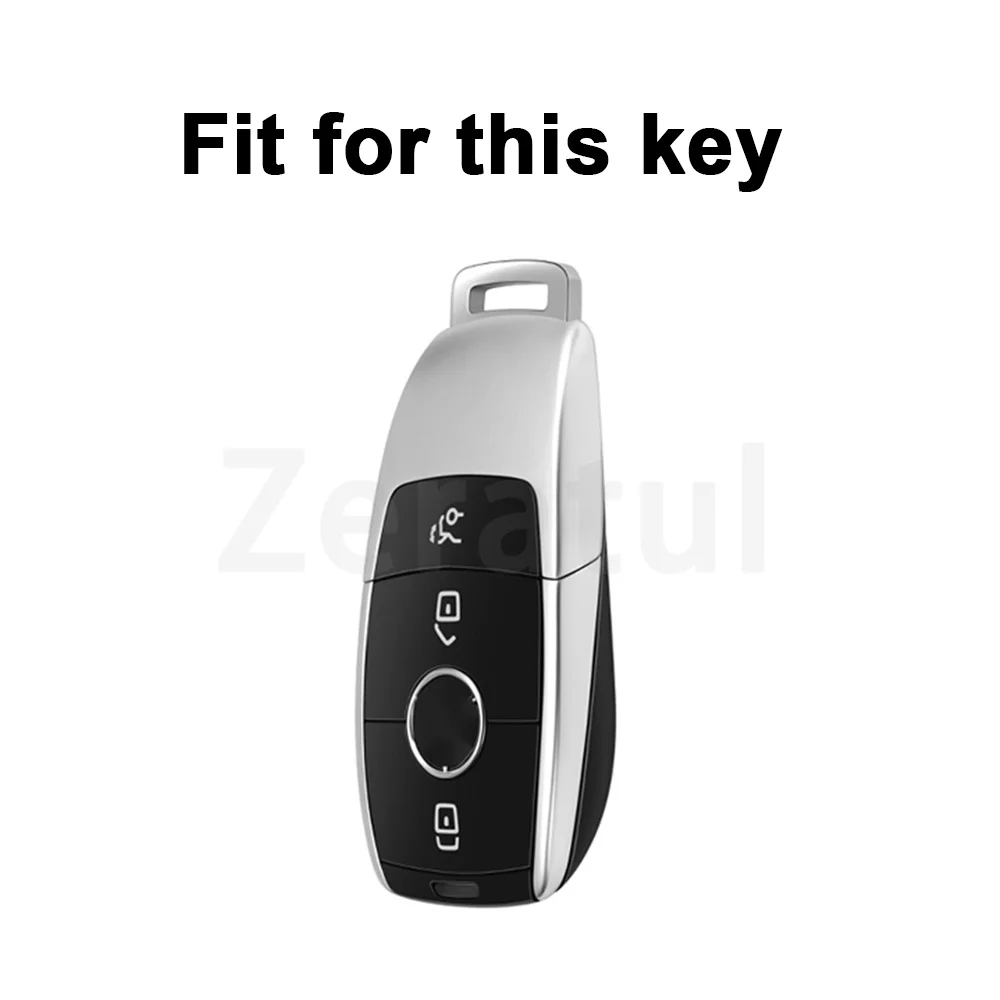 3 Buttons TPU Leather Car Key Case Cover for Mercedes Benz W177 W205 W213 W222 X167 AMG A C E S G Class GLC CLE CLA Shell Fob