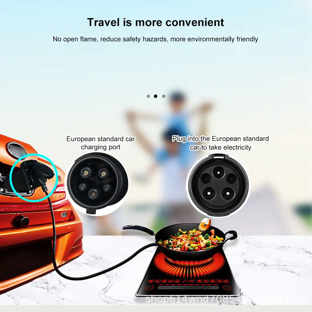 EV Charging Adapter Type 1 To Triangle Plug 5 Holes 250V16A Electric Vehicle Charging Pile Conversion Plug