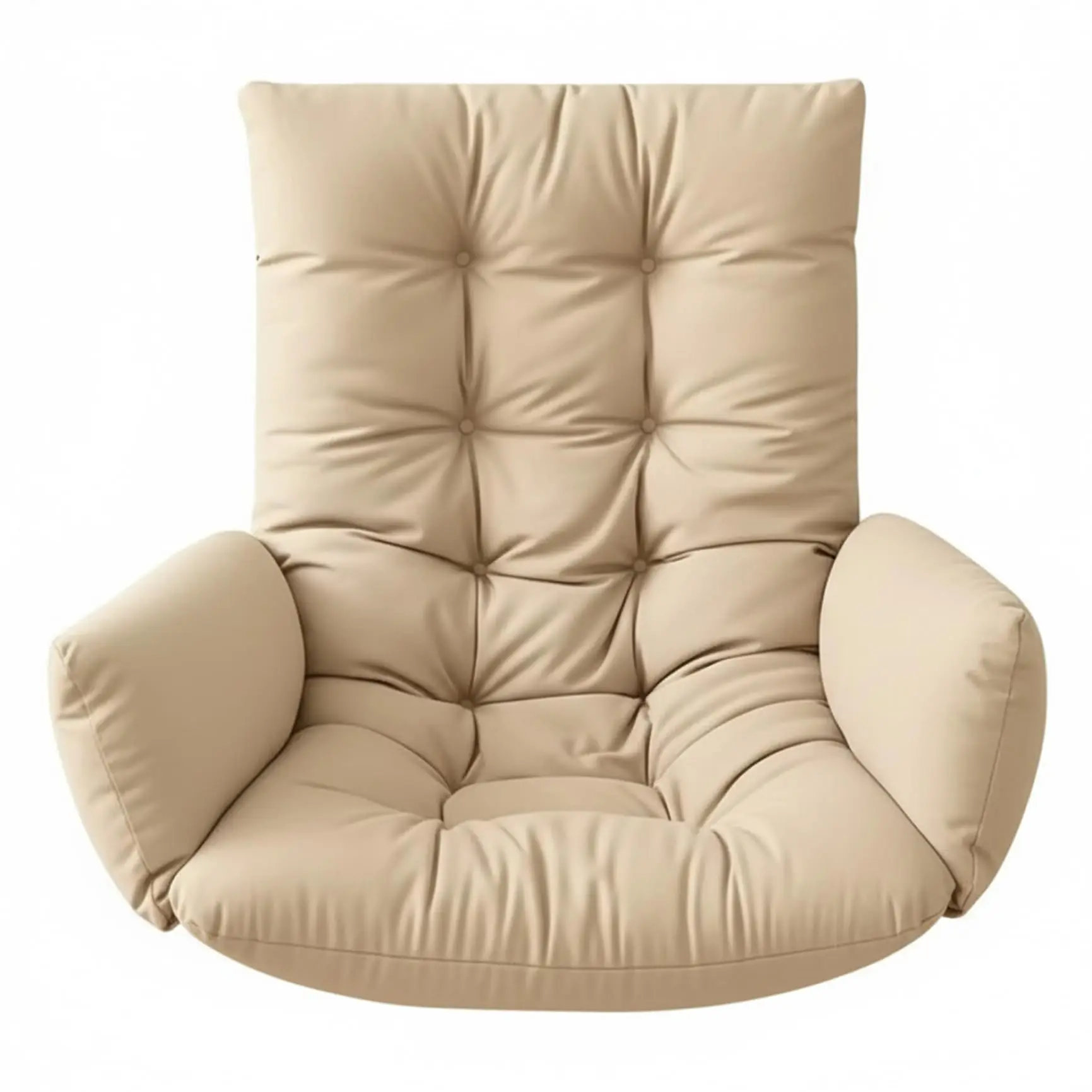 Tufted Egg Chair Cushion 120x60cm, Soft Thick Replacement Pad with Armrests for Indoor Outdoor Hanging Swing Chair