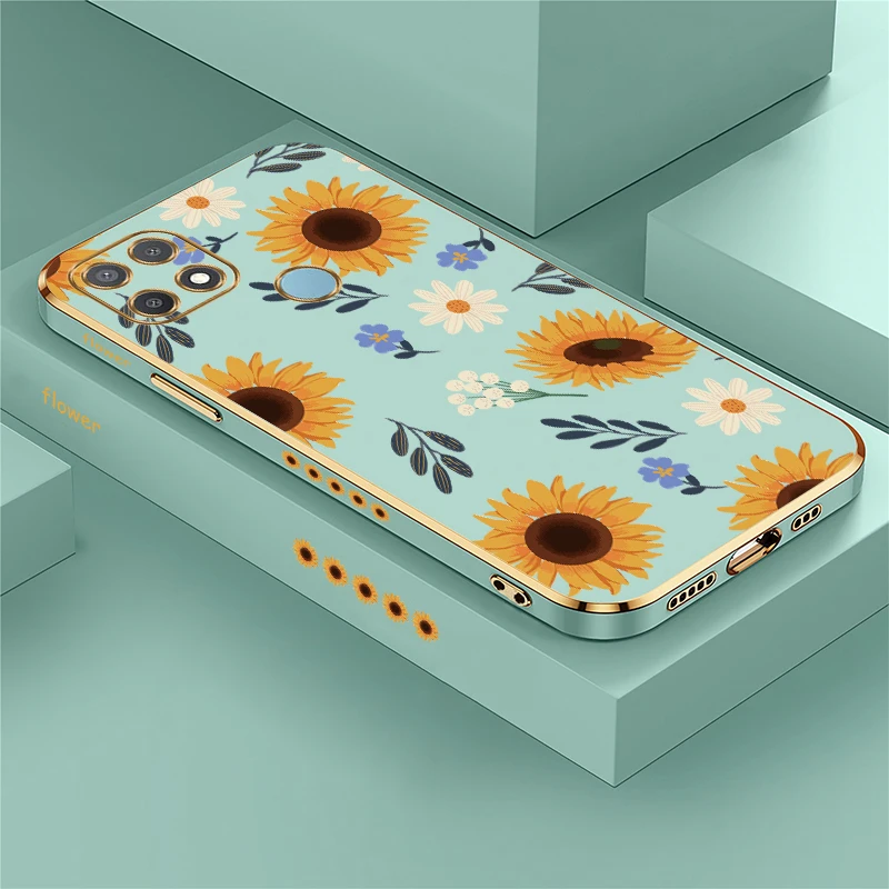 Модный чехол для телефона с рисунком подсолнечника для Infinix Smart 10 8 7 5 Pro 6 HD, роскошный противоударный чехол из мягкого силиконового ТПУ