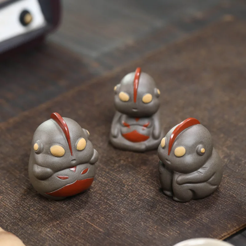 Yixing Zisha الشاي الحيوانات الأليفة Aotuman أنيمي تمثال رسمت باليد الإبداعية طقم شاي طاولة شاي اكسسوارات النحت قسط مناسبة ل #1