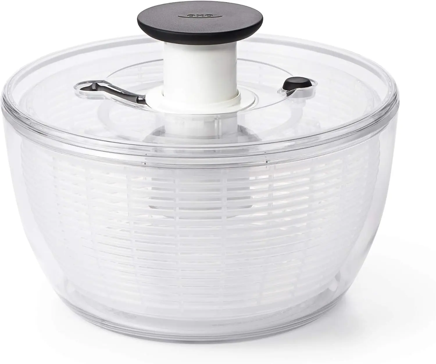 Household Manual Salad Spinner, simple‑structured kitchen accessory, used to wash and remove excess water from lettuce, leafy greens and other salad‑making materials.