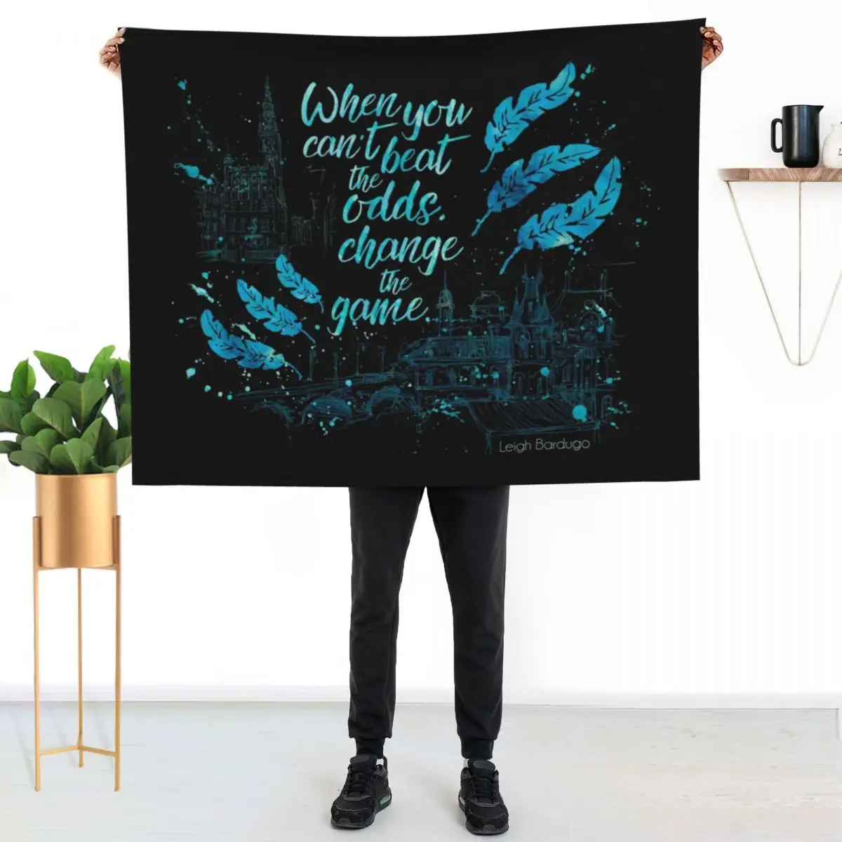 When you can't beat the odds, change the game.Kaz Brekker. Six of Crows. Throw Blanket Cute funny gift Blankets