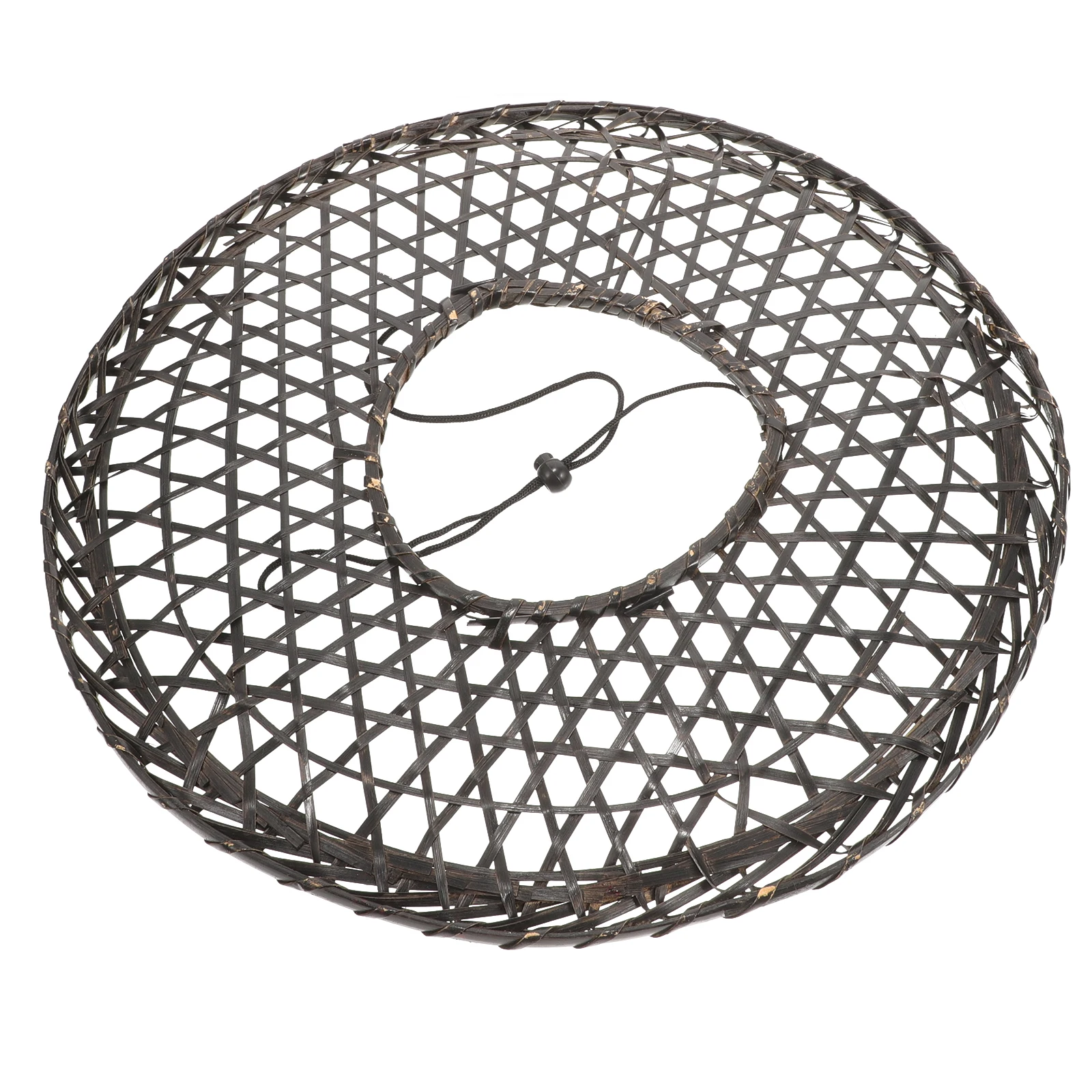 

Bamboo Hat for Kids Chinese Style Handwoven Children Hats Stage Performance Costume Props Black Color Lightweight for cosplay