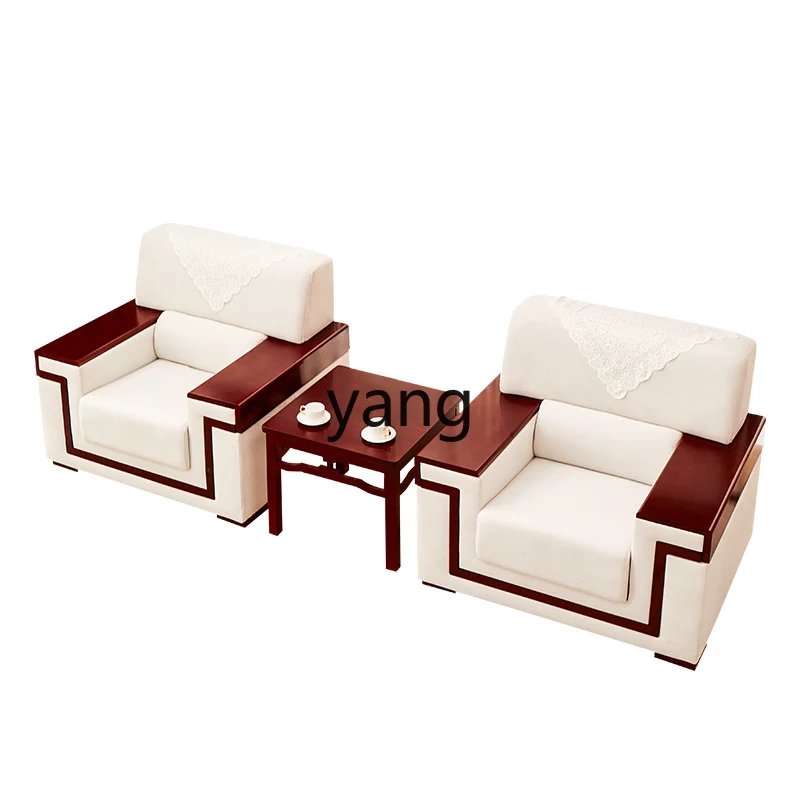 

LMM reception room conference sofa Chinese fabric business office sofa coffee table combination