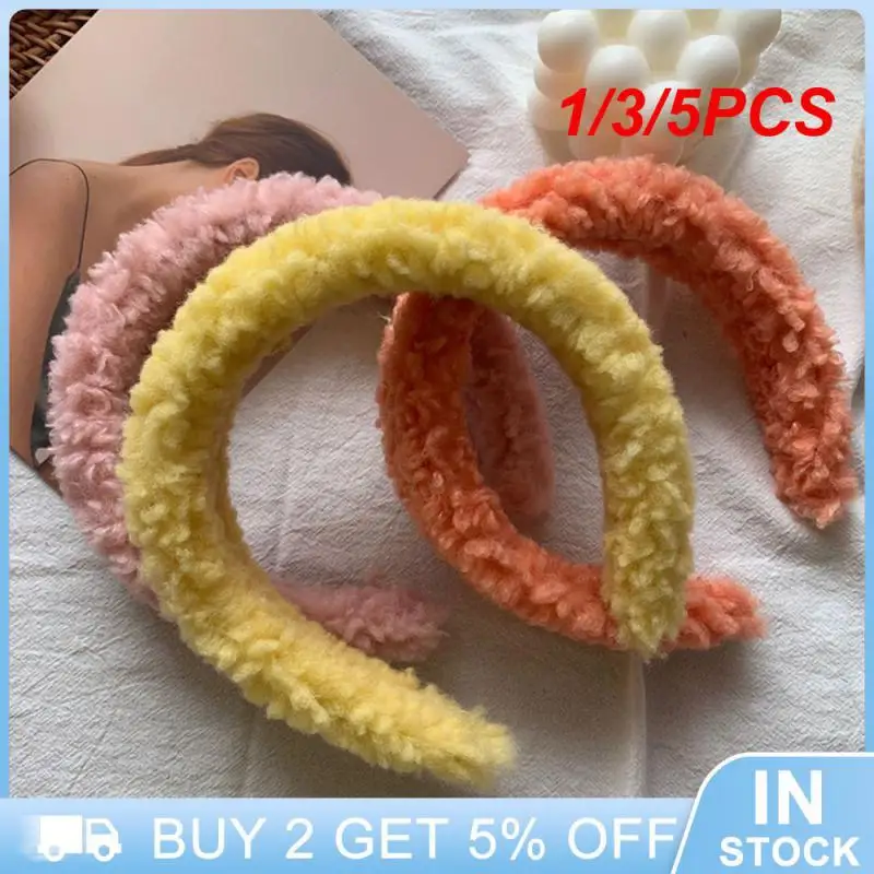 1/3/5PCS Practical Basic Hair Accessories Adds A Touch Of Warmth And Elegance Fashionable Wide-brimmed Headband Accessories