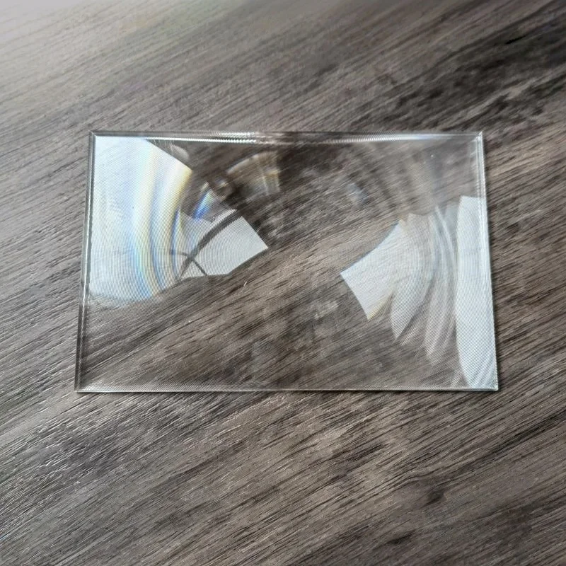137x82.5mm 190mm Focal Length Fresnel Lens PMMA Rectangular Concentric Threaded Optical Magnifying Lens Solar Energy Collection