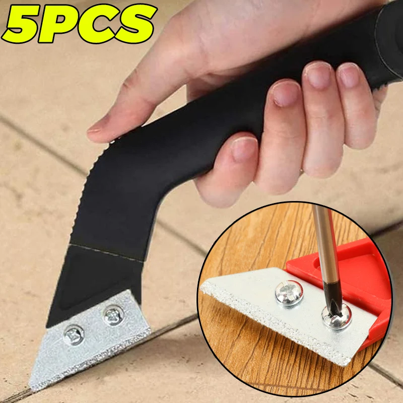 

1/5 шт., инструменты для чистки затирки плитки, настенная напольная плитка, очиститель для швов, скребок для клея, нож для удаления затирки, цемента, пыли, инструменты