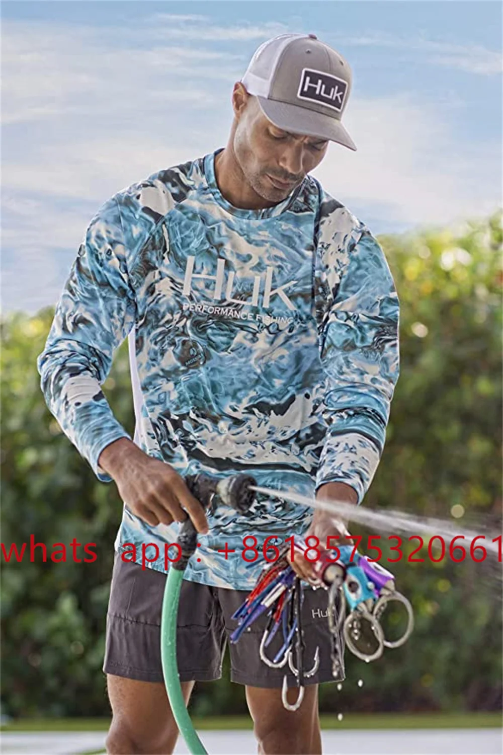 

Huk Men's Icon X Camo Long Sleeve Performance Fishing Shirt Fishing Shirt Sun Protection Shirts Roupa De Pesca Fishing Clothing