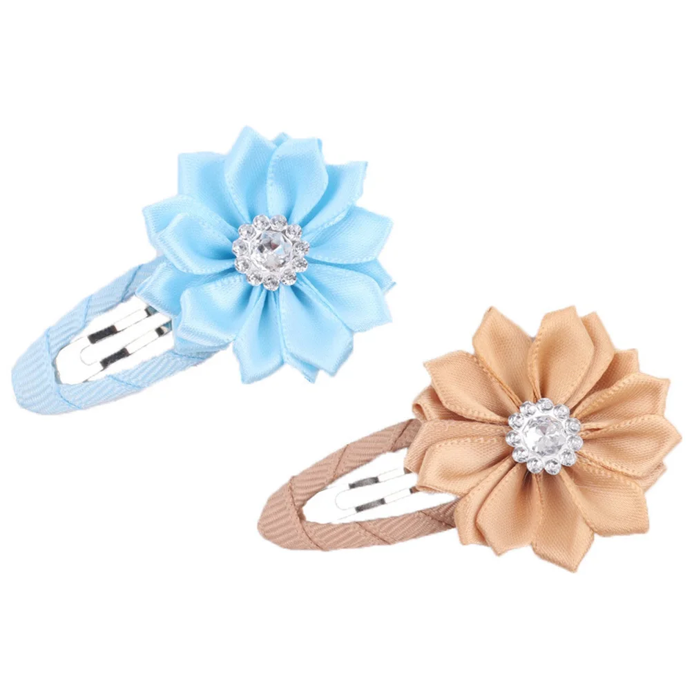 12 pçs crianças grampo de cabelo flor colorida hairpin doce design acessórios para meninas do bebê presente rabo de cavalo franja crianças hairpin