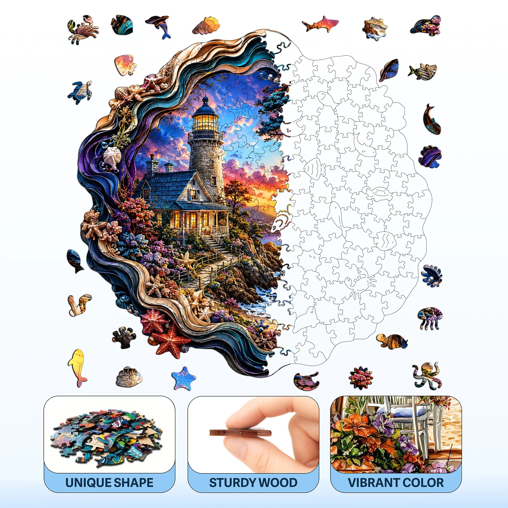 Sea turtle and underwater worl - Puzzle Map World ulasan dan harga